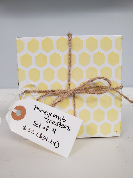 Honeycomb coaster set