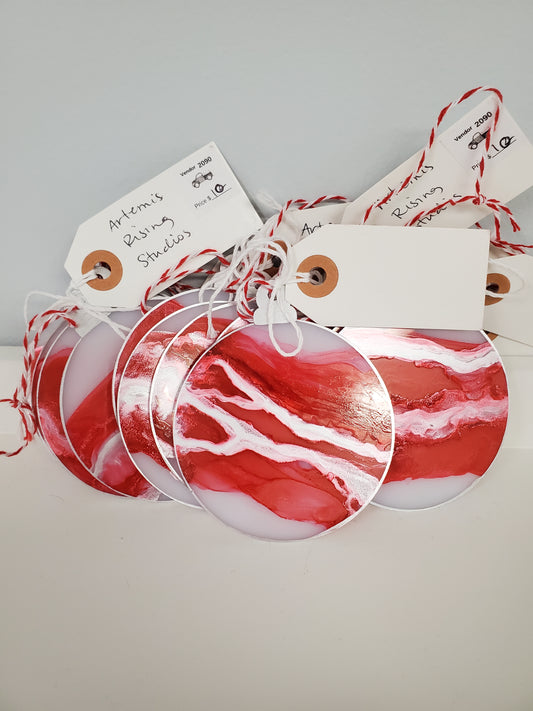 Ornament Red/Silver opaque