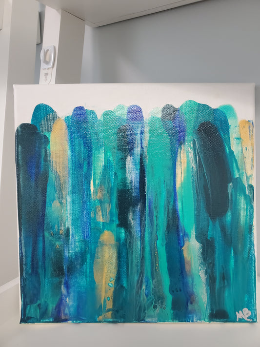 Blue Gold Abstract
